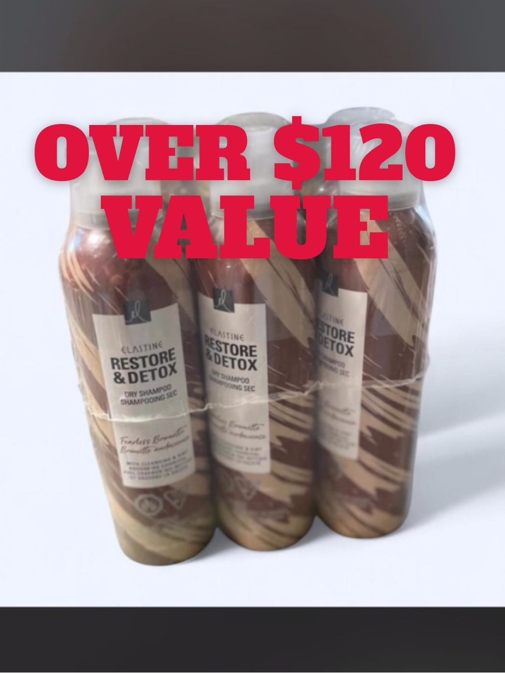 BRAND NEW SET OF 6 Elastine Restore & Detox Dry Shampoo